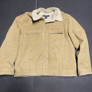 GAP Vintage Y2K Work Jacket CORDUROY Sherpa Lining Long Sleeve